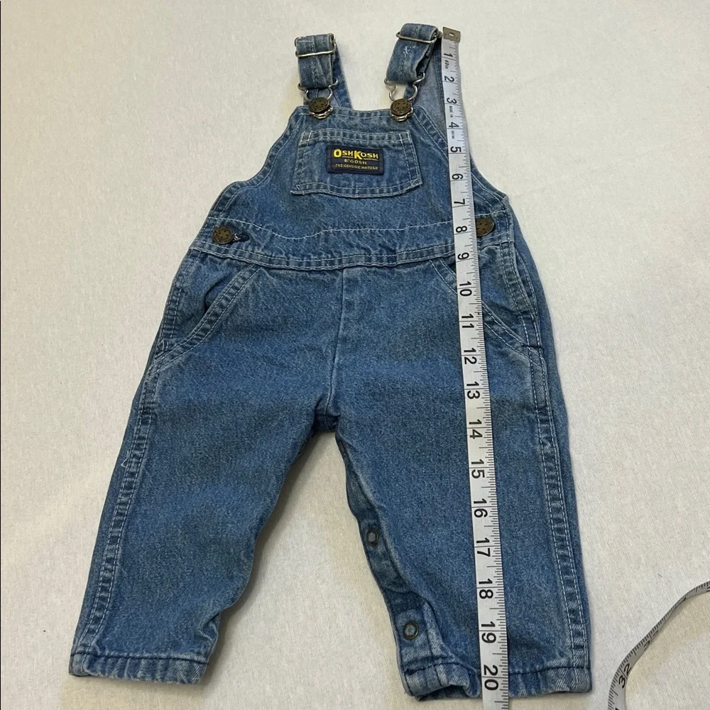 Vintage OshKosh BGosh Vestbak Genuine Article Union Made Baby Denim Overalls 3-6